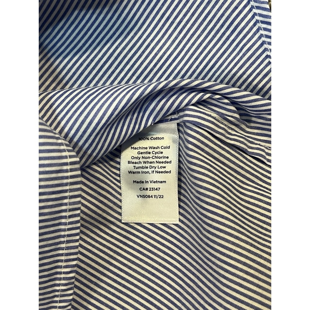 Talbots Blue and White Striped Top - Picture 6 of 7